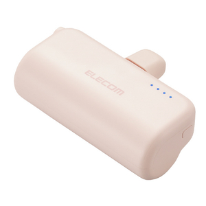 エレコム 直挿しモバイルバッテリー(Lightning/5000mAh) ピンク DE-C59L-5000PN-イメージ1