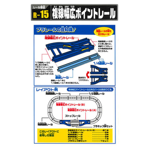 タカラトミー プラレール R-15 複線幅広ポイントレール Pﾚ-ﾙR15ﾌｸｾﾝﾊﾊﾞﾋﾛﾎﾟｲﾝﾄﾚ-ﾙ-イメージ6