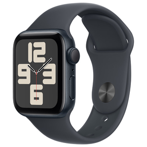 Apple Apple Watch SE(GPSモデル)- 40mm ミッドナイトアルミニウムケースとミッドナイトスポーツバンド - S/M MXE73J/A-イメージ1