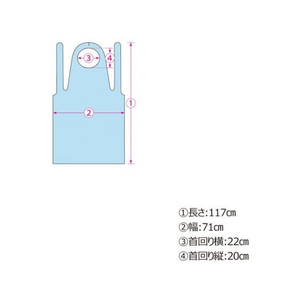 ARメディコム・インク・アジアリミテッド セーフベーシックプラスチックエプロンブルー 50枚 FC791NS-SFBGGW5682-イメージ2