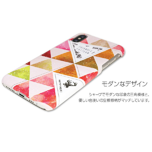 Happymori iPhone XS Max用ケース Triangle Pattern Bar ピンク HM14483I65-イメージ2