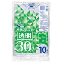 日本技研工業 透明ポリ袋 30L 10枚入 TN6ﾎﾟﾘﾌｸﾛ30