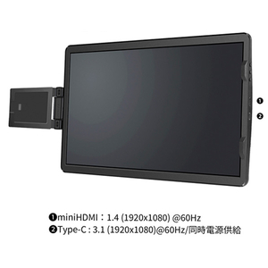 JAPANNEXT 14型液晶ディスプレイ ブラック JN-MDO-IPS140FHD-イメージ2