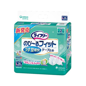 ユニ・チャーム ライフリー のび～るフィット うす型軽快テープ止め Lサイズ20枚 FCR7316-イメージ1