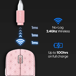 Pulsar X2 V2 Mini Wireless Gaming Mouse 鬼滅の刃 竈門 禰豆子 PX221NZ-イメージ9