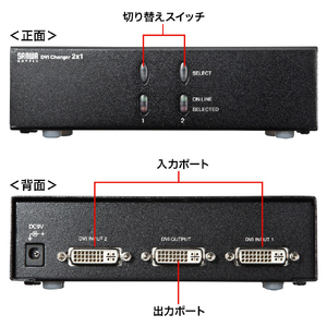 サンワサプライ ディスプレイ切替器(DVI24pin用)・2回路 SW-EDV2N2-イメージ4