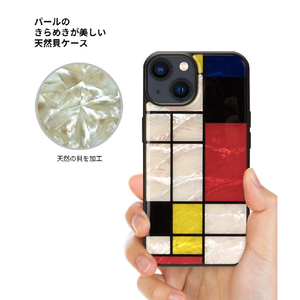 ikins iPhone 15 Plus用天然貝ケース Mondrian I25492I15PL-イメージ3