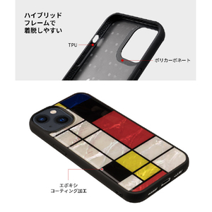 ikins iPhone 15 Plus用天然貝ケース Mondrian I25492I15PL-イメージ4