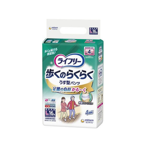 ユニ・チャーム ライフリー 歩くのらくらくうす型パンツ 4回 L16枚 FCU2288-イメージ1