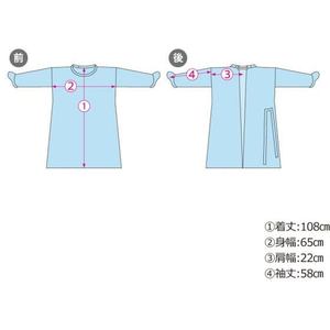 ARメディコム・インク・アジアリミテッド セーフウェアアイソレーションケモガウン ブルー 10枚 FC807NS-SFWGGW822R-イメージ3