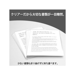 プラス クリアーホルダー〈パック品〉徳用 A4タテ クリアー 100枚 F855078-88106FL170HO100-イメージ5