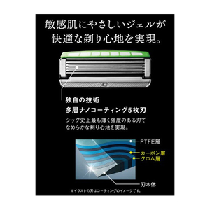 シック・ジャパン 極 KIWAMI ホルダー敏感肌用本体(刃付き)+替刃1コ 5枚刃 シルバー KWM-210SS-イメージ6