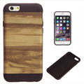 Man & Wood iPhone 6s/6用天然木ケース プロテクションタイプ Cappucino ブラックフレーム I4494I6