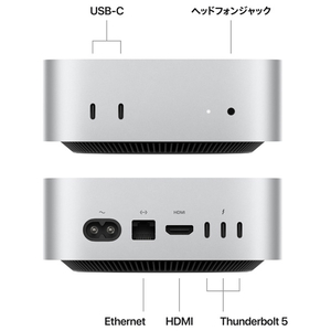 Apple Mac mini： 12コアCPUと16コアGPUを搭載したApple M4 Proチップ, 24GB, 512GB SSD MCX44J/A-イメージ2