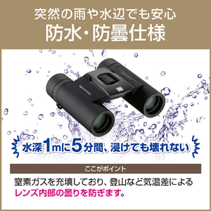 OMデジタルソリューションズ 双眼鏡 OMSYSTEM 10×25WP II ブラック 10X25WP2BLK-OM-イメージ4