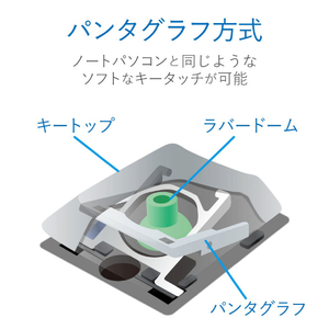 エレコム 有線薄型ミニキーボード ブラック TK-FCP096BK-イメージ7