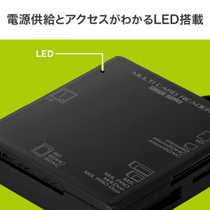 サンワサプライ USB2．0 カードリーダー ブラック ADR-ML15BKN-イメージ5