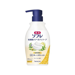 バスクリン 薬用ソフレ 乾燥肌ケア ボディソープ ポンプ 450mL FC796ST-イメージ1