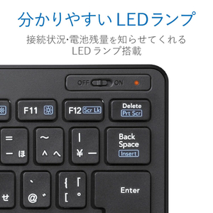 エレコム 無線薄型ミニキーボード ブラック TK-FDP098TBK-イメージ7