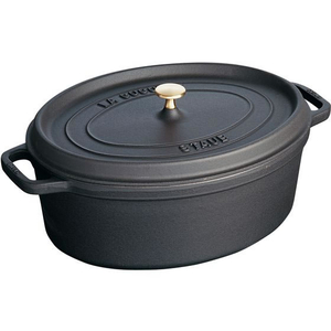 STAUB ストウブ ピコ・ココット オーバル 23cm ブラック 40500-231 FC083LY-8356000-イメージ1