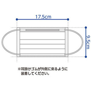 オオサキメディカル プロフェッショナルマスクI ブルー 50枚入 FCR6576-イメージ2