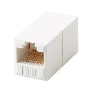 エレコム LANケーブル延長コネクタ(カテゴリー6A対応) LD-RJ45JJ6AY2-イメージ1