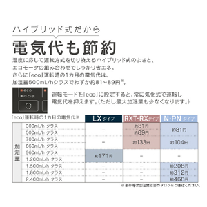 ダイニチ ハイブリッド式加湿器 チャコールブラック HD-LX1024-K-イメージ9