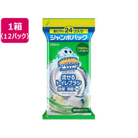 ジョンソン 流せるトイレブラシ 除菌消臭+ホワイトブロッサム替 24個12P FC784RJ