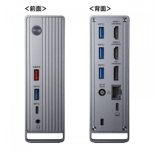 サンワサプライ USB Type-Cドッキングステーション(4K×3画面出力対応) USB-CVDK10-イメージ6