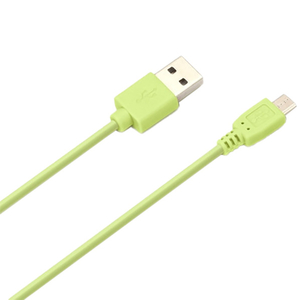 PGA micro USB コネクタ USB ケーブル 1．2m グリーン PG-MUC12M05-イメージ1