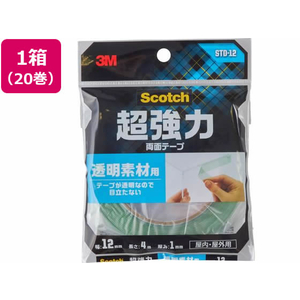 3M スコッチ超強力両面テープ 幅12mm×4m 20巻 1箱(20巻) F860997-STD-12-イメージ1