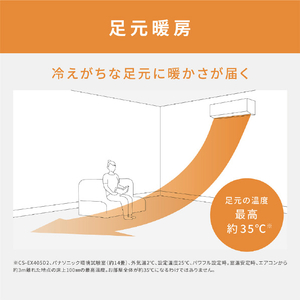 パナソニック 「工事代金別」 14畳向け 自動お掃除付き 冷暖房インバーターエアコン e angle select Eolia(エオリア) EXシリーズ EXシリーズ CS-405DEX2E5-S-イメージ9