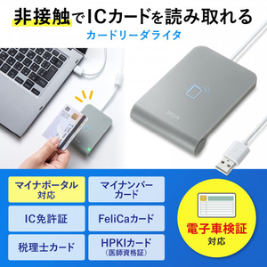 サンワサプライ 非接触型ICカードリーダライタ ADR-MNICU3-イメージ9