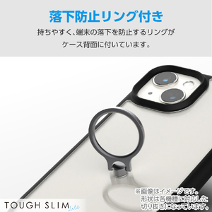 エレコム AQUOS wish4用TOUGH SLIM LITE フレームカラー リング付 ストラップホールシート付 ブラック PM-S241TSLFCRBK-イメージ3