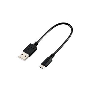 エレコム エコUSB2．0ケーブル(A-MicroB) 0．15m ブラック U2C-JAMB015BK-イメージ1