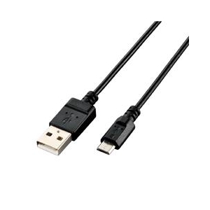 エレコム エコUSB2．0ケーブル(A-MicroB) 0．3m ブラック U2C-JAMB03BK-イメージ1