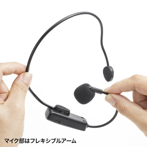 サンワサプライ MM-SPAMP15用ワイヤレスヘッドマイク MM-SPAMP15WHM-イメージ8