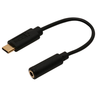 ミヨシ USB Type-C オーディオ変換ケーブル DAC内蔵タイプ ブラック SAD-CE04/BK