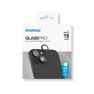 MOMAX iPhone 15/15 Plus用GlassPro+ カメラ専用強化ガラスフィルム ブラック MM25529I15-イメージ1