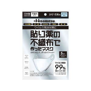 久光製薬 貼り薬の不織布で作ったマスク ふつう 5枚 FCR6598-イメージ1