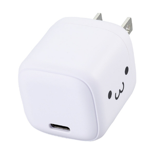 エレコム USB Power Delivery 30W AC充電器(C×1) しろちゃん(ホワイト×ブラック) MPA-ACCP7830WF-イメージ2