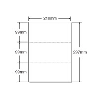 キング商事 マルチプリンタ帳票 A4 白紙 3面 100枚 F806759-A4HF3-0