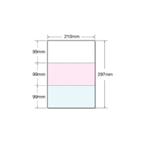キング商事 マルチプリンタ帳票 A4 カラー 3面 100枚 F806785-A4CF3-0