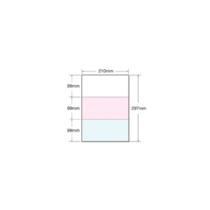 キング商事 マルチプリンタ帳票 A4 カラー 3面 100枚 F806785-A4CF3-0-イメージ1