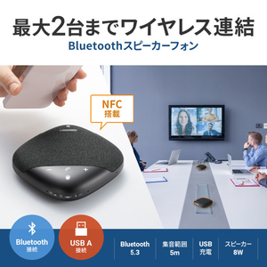 サンワサプライ Bluetooth会議スピーカーフォン MM-BTMSP5-イメージ14