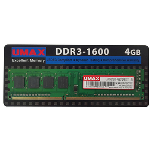 UMAX デスクトップ用メモリー(4GB) DDR3-1600 4GB JEDEC UM-DDR3S-1600-4GB-イメージ1