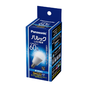 パナソニック LED電球 E17口金 全光束760lm(6．9W小形電球広配光タイプ) 昼光色相当 パルック LDA7DGE17SK6-イメージ1