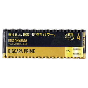 アイリスオーヤマ 大容量アルカリ乾電池 単4形12本パック LR03BP/12P-イメージ1