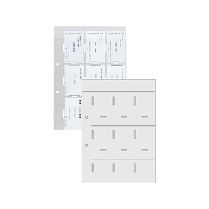 キングジム 名刺ホルダー台紙 タテ入 A4タテ 2穴 10枚 1パック F802855-88DN-イメージ2