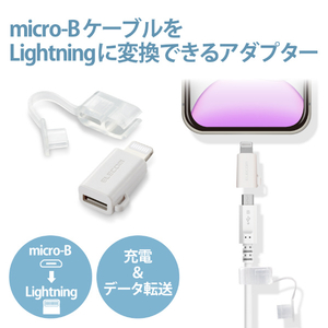 エレコム Lightning変換アダプタ ホワイト MPA-MBLADWH-イメージ3